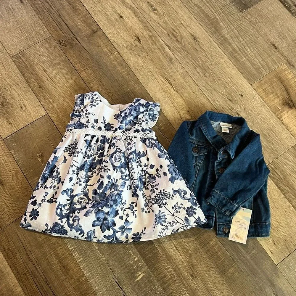 Mai & Mimi floral dress & jacket size 3/6m
